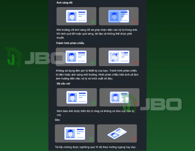 ID requirements for better results at JBO Vietnam