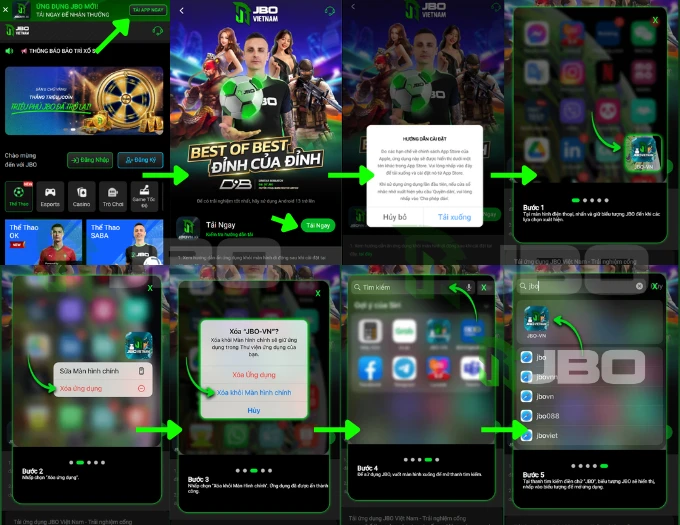 Steps to download and install the JBO App for iOS for JBO Vietnam